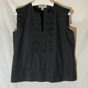Pringle Of Scotland Blouse Sleeveless Black Made in Italy